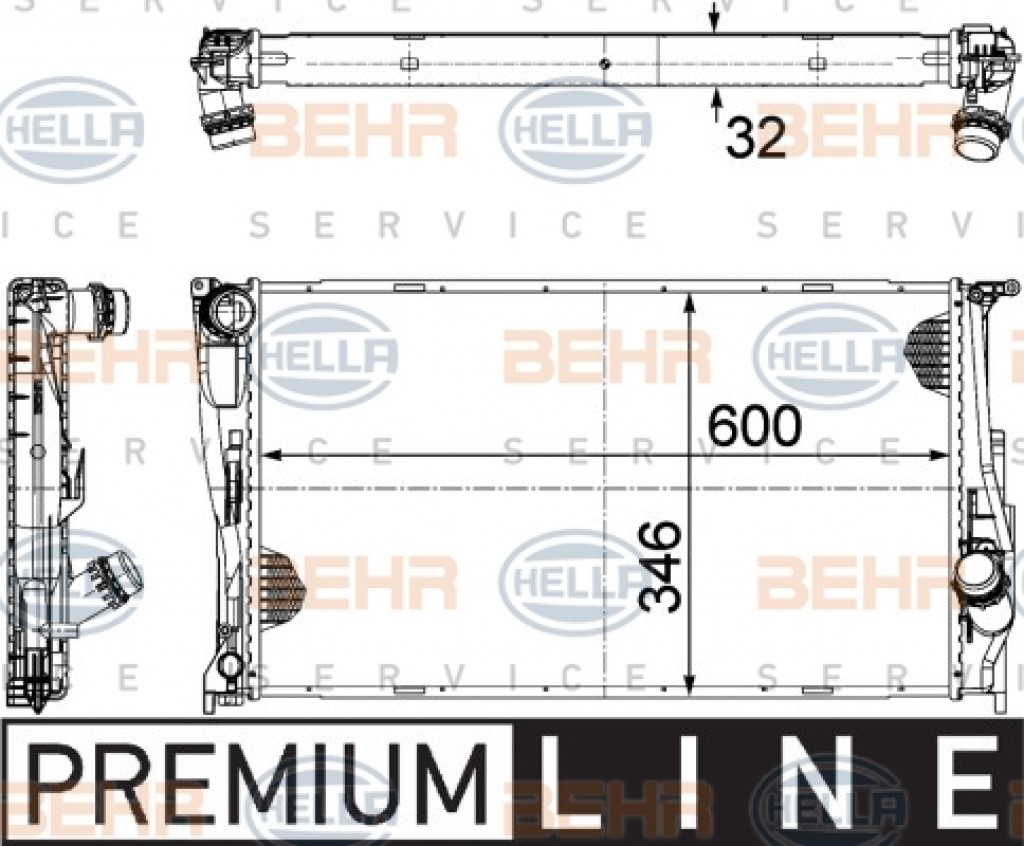 Radiator E81 E82 E87 E88 Manual